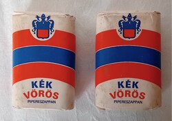 Régi retro Kék Vörös pipereszappan 2 db együtt