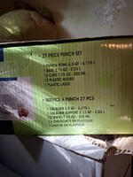 Puncsos/bolés 12 személyes szépen kidolgozott üveg szet.