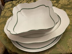 Ritka, nagyméretű Herendi porcelán tálalókészlet (3 darabos szett)