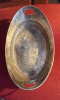 Art Deco Oval Metal Tray, Double Handle – 1930s