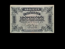 HUNGARY – TAX STAMP – ONE MILLION TAX PENGŐ – May 25, 1946