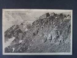 Payerhütte régi képeslap – Ortler-csúcs, hegyi menedékház, Dél-Tirol 1923