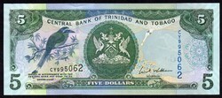 Trinidad és Tobago 5 dollár UNC 2006