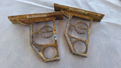 Art Nouveau Decorative Brass Curtain Rod Bracket or Shelf Support