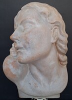 CSODÁS NAGYMÉRETŰ DONÁTH ARTDECO KERÁMIA NŐI FEJ BÜSZT
