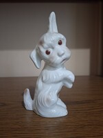 Porcelán nagy kutya figura. 21 cm. Hibátlan. Jelzett