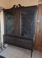Hepplewhite stílusú prémium mahagóni vintage vitrines tálalószekrény