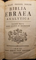 Ritka 18. századi héber Biblia – Johann Friedrich Hirt – Jena 1757/1769 – antik könyv