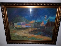 Régi nagybányai festmény. Jelzett, keretezett.