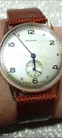 Vintage 18K Men's Wristwatch, A.E.C. Watch, Very Good Condition, Swiss, 1940s-50s