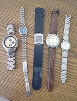 Set of 5 Mixed Men's and Women's Watches – for parts, hobbyists
