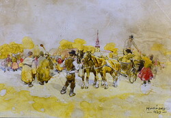 Béla Hollósy (active in the early 20th century): SZOLNOK FAIR 1933