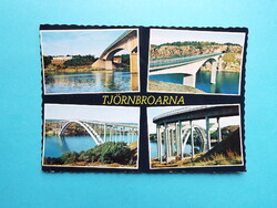 Postcard (60) - Sweden - Tjörn bridges mosaic 1960s