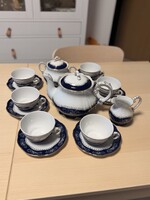 Hibátlan Zsolnay Pompadour II teáskészlet hat személyes 17 darabos