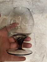 Set of 10 Perfect Cognac Glasses Kept in Display Cabinet