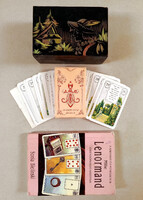 Retró vintage Mile Lenormand jóskártya vetőkártya kártya pakli saját doboz fa doboz fadoboz könyv