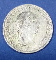 II .Ferenc (1792-1835) ezüst 900 finomságú 1/2 Líra  1822 V /Velence/ szép tartású
