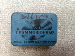 Antik CCCP szovjet gramofon tű doboz Koljubakinói Tűgyár