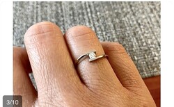 Briju - 14K White Gold Diamond Engagement Ring 0.10 ct