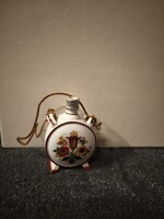 Antik Zsolnay porcelán zsebkulacs / butykos (1930-as évek, pajzspecsétes)