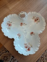 Three-compartment antique serving tray