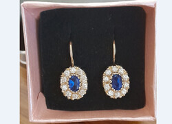 Tanzanite blue gold earrings