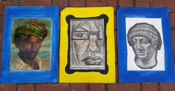 Ákos Lenkei Signature / Eastern Man, Surrealist Woman, Greek Portrait.