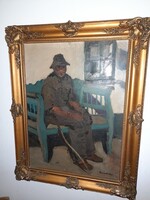 Benedek Jenő (1906-1987) Hatalmas méretű,olaj/vászon festmény.
