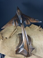 Retro Bronze-Coated Hunting Airplane from the 60s-70s