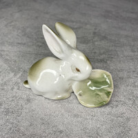 Zsolnay porcelain rabbit with cabbage decor