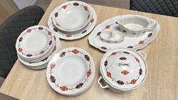 Flawless ARPO Romanian Porcelain Dinnerware Set with Serving Pieces