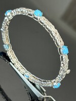 Beautiful, Solid Silver Bracelet with Turquoise Stones