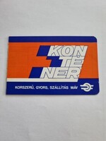 MÁV kártyanaptár 1975 - KONTÉNER