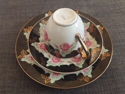 Unmarked Numbered Black Gold Pink White Breakfast Set