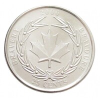 Kanada,25 cents 2006 - A Bátorság Érdemérem aUNC+ vas
