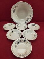 Zsolnay cornflower pattern compote set