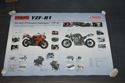 Yamaha YZF R1 motorkerékpár poszter eredeti gyári reklámanyag 59x84 nem másolat, nem utánnyomás