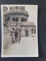 Régi  fotó Budapest, Halászbástya turistákkal, 1953