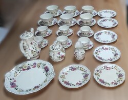 Zsolnay butterfly pattern mocha and tea set