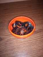Ceramic flower pot with flower pin or candle holder. 12 Cm. Flawless