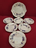 Zsolnay Cornflower Pattern Dessert Set
