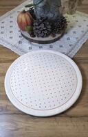 Rare Granite red dotted round serving tray