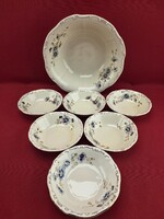 Zsolnay Cornflower Pattern 6-Person Compote Set