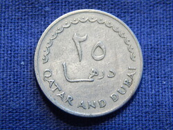 Qatar and Dubai 25 Dirham 1966