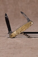 Altenbach Solingen Stainless Steel Collector's Pocket Knife 3-piece Mother-of-Pearl Effect Germany 1960s