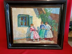 Márton Ferenc ?1884-1940 Transylvanian bridesmaids!