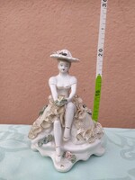 Porcelain Lady in a Lace Dress