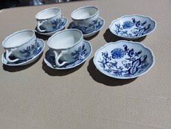 Antique Onion Pattern Aquincum - Hüttl Tivadar Teacups