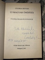 Csurka István: Új magyar önépítés (dedikált példány)
