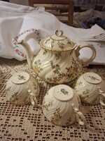 Sarreguemines XV. Louis Large Teapot 26 cm, + 3 Cups